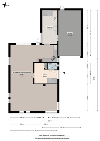 Floorplan - Van Akenweg 71, 9367 PN De Wilp